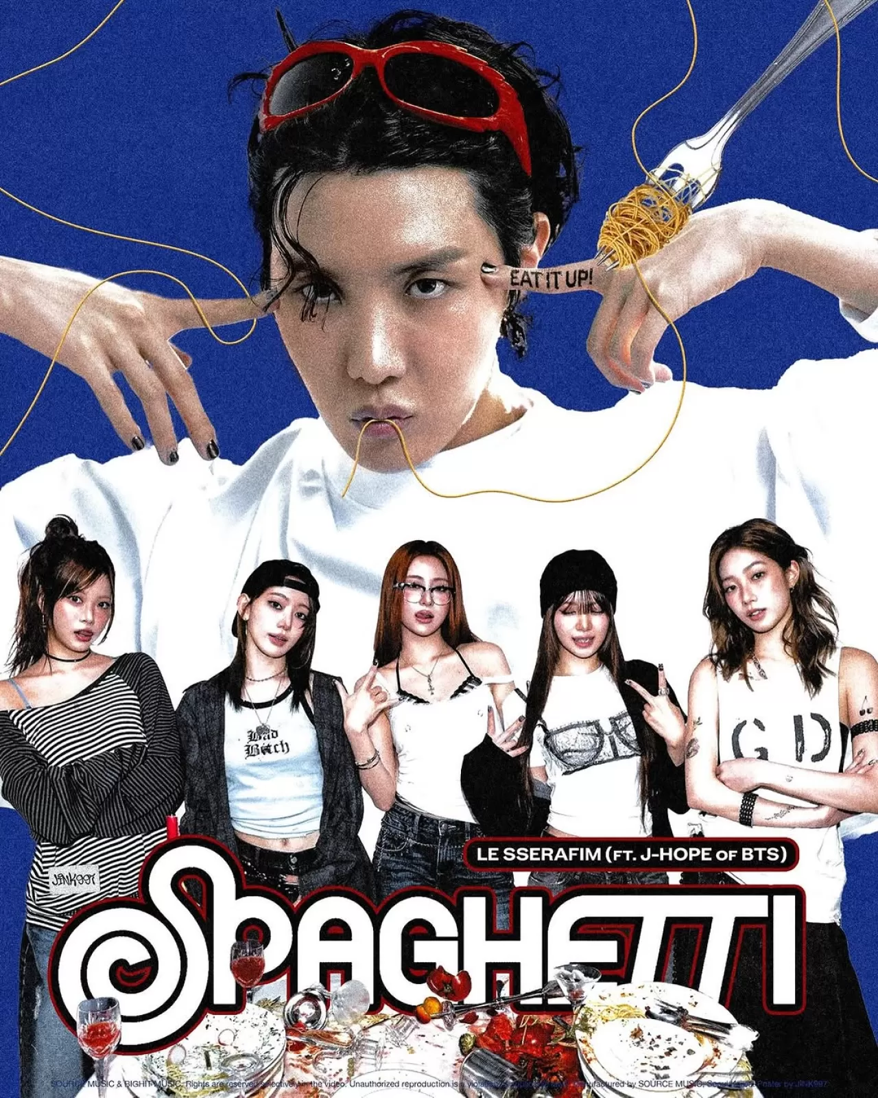 Le Sserafim ve J-Hope'un