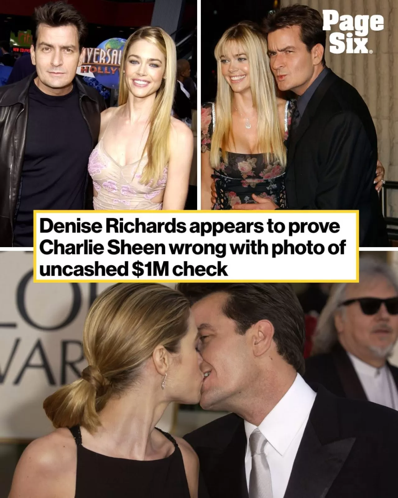 Denise Richards, Charlie Sheen'den Aldığı Çekin Fotoğrafını Paylaştı