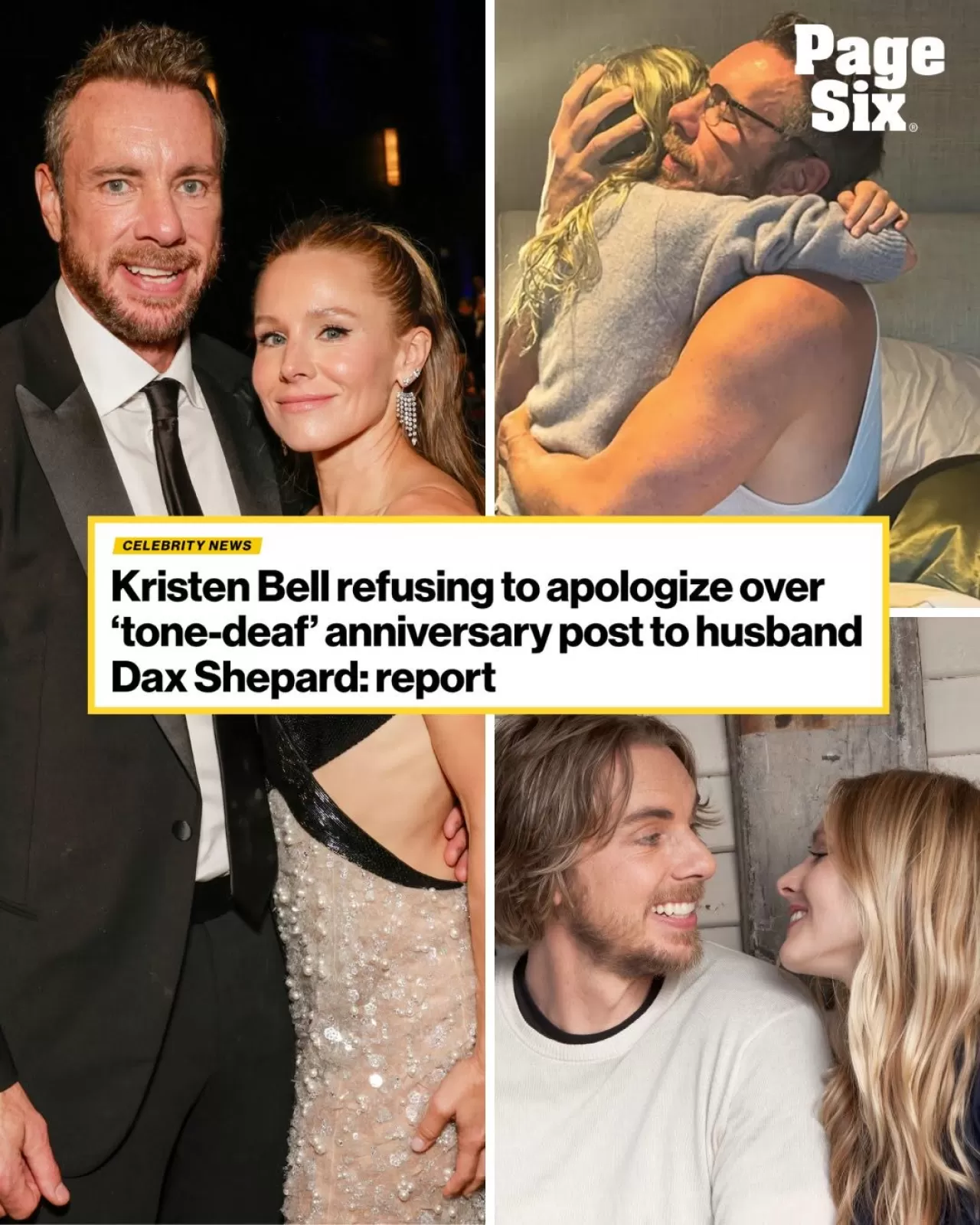 Kristen Bell Tartışılan Evlilik Yıldönümü Paylaşımını Kaldırmayı Reddediyor