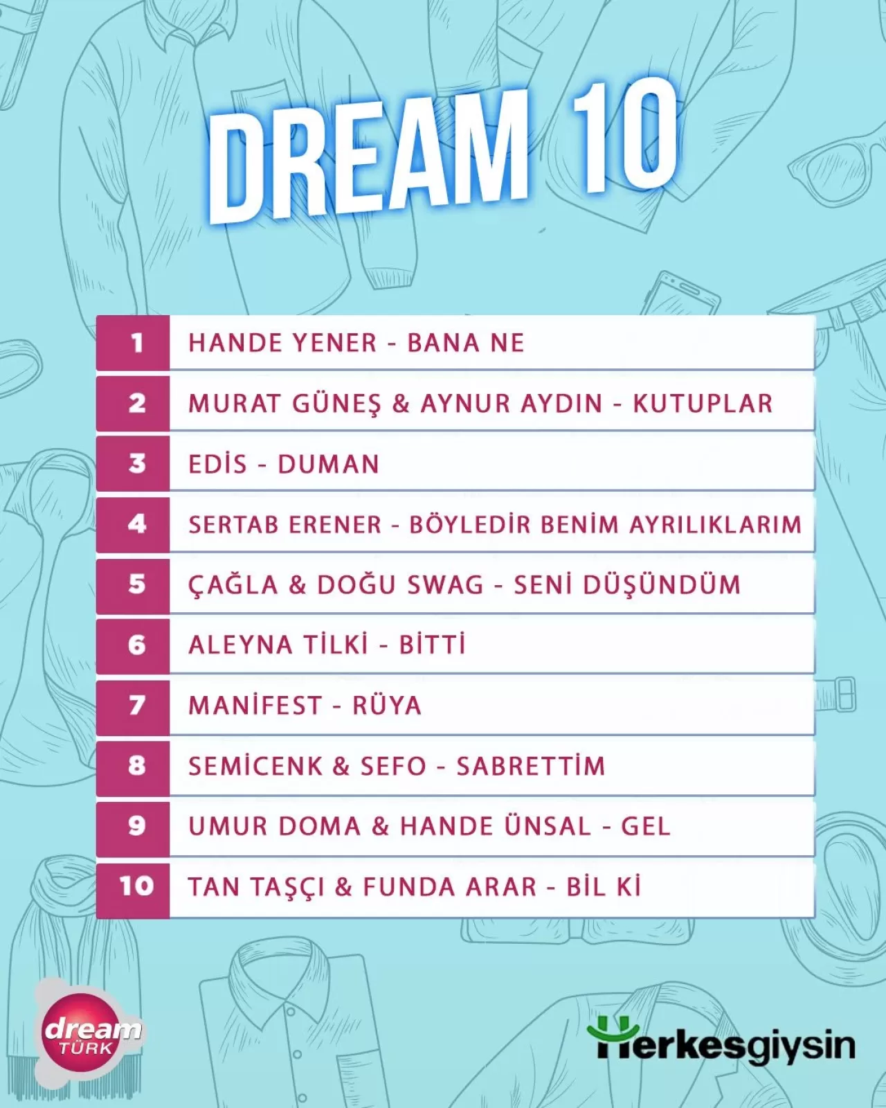 Dream Türk'ün 'Dream10' Listesi Dinleyici Talepleriyle Oluşuyor