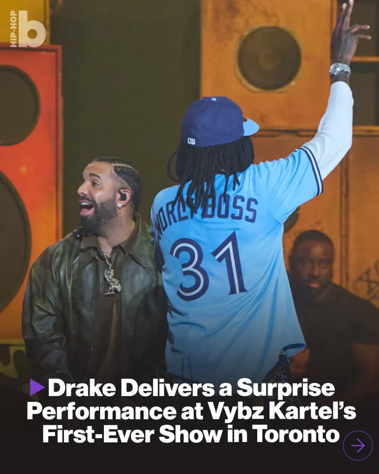 Drake, Vybz Kartel'ın Toronto Konserinde Sahnede Ani Bir Çıkış Yaptı