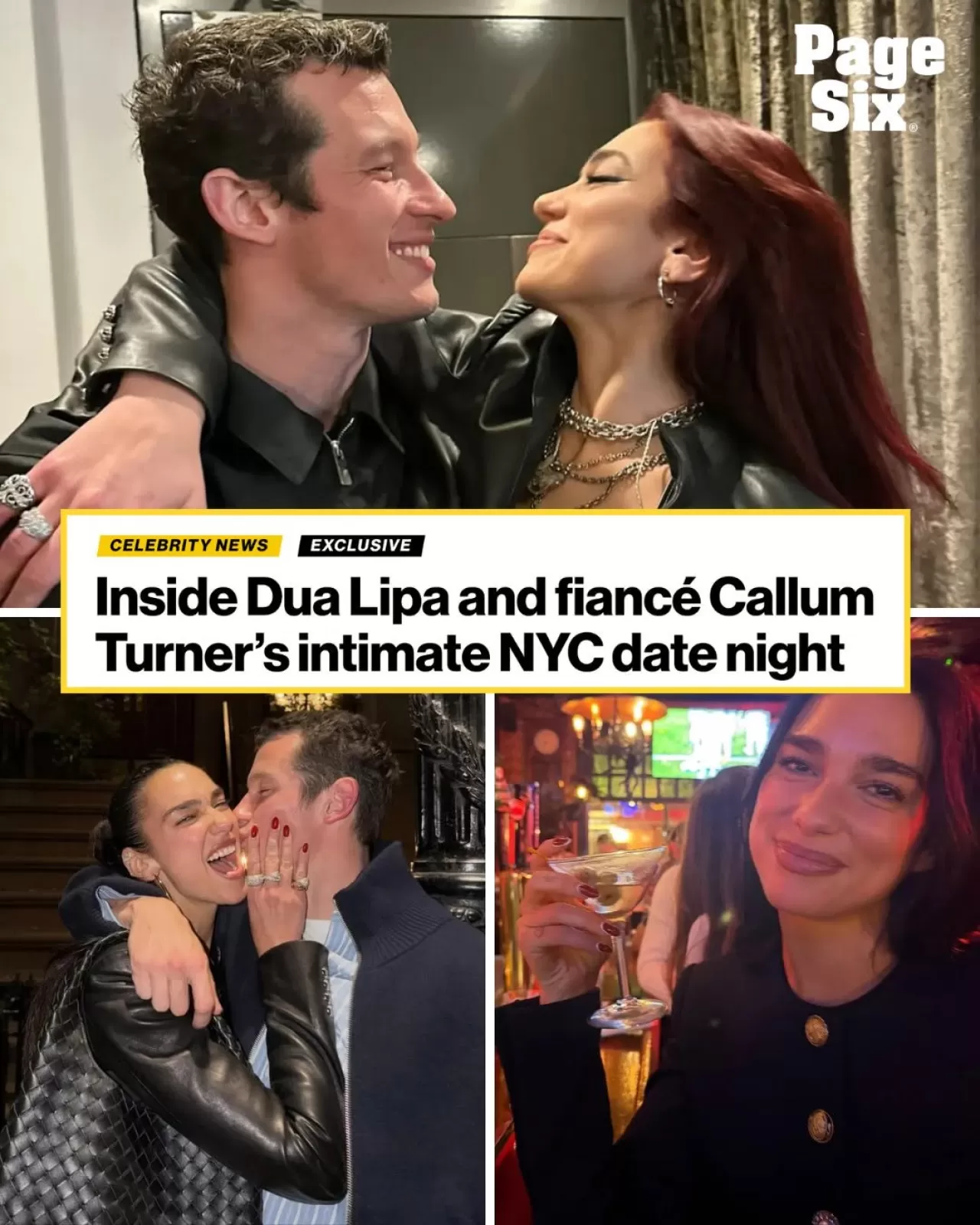 Dua Lipa ve Nişanlısı Callum Turner'dan New York'ta Romantik Akşam