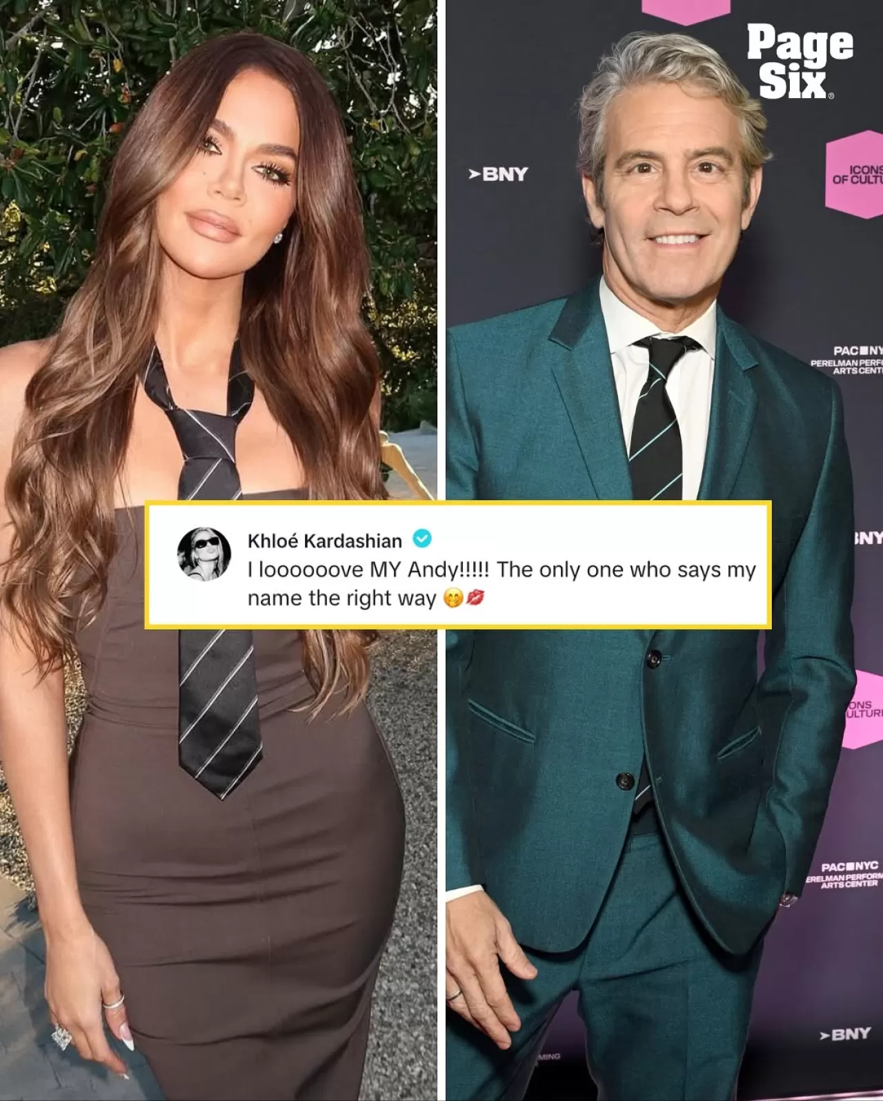 Khloé Kardashian, Andy Cohen'i Sosyal Medyada Takdir Etti