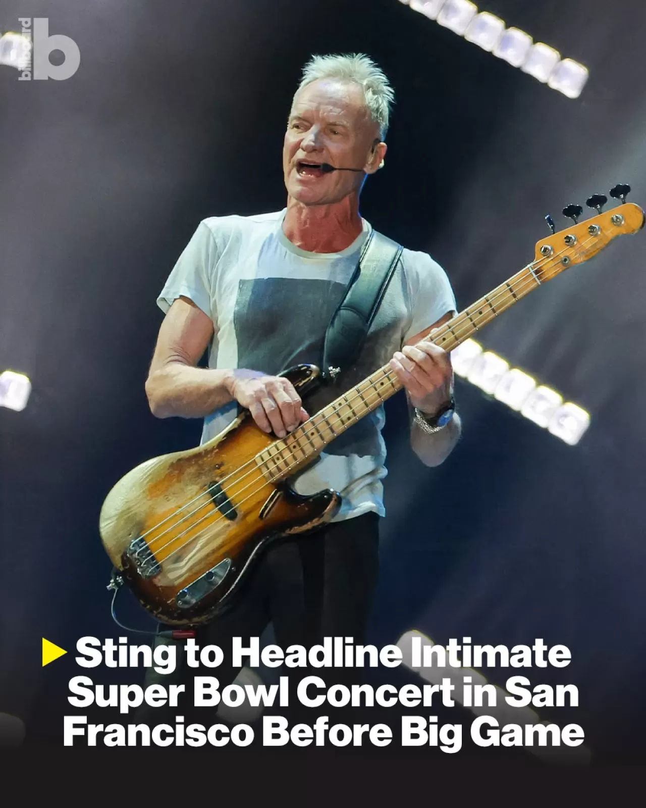Sting, Super Bowl Haftası Kapsamında San Francisco'da Konser Verecek